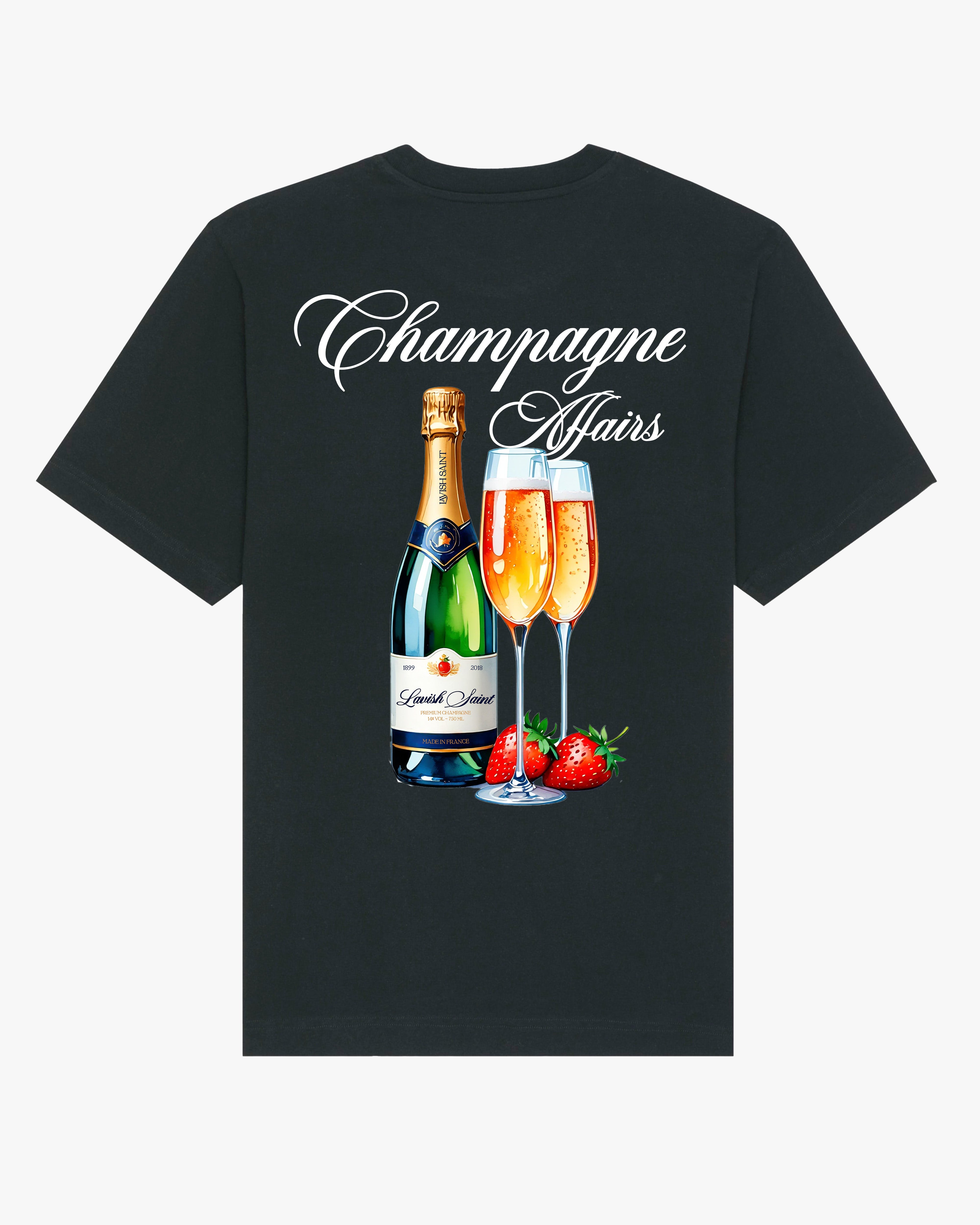CHAMPAGN AFFAIRS TEE - BLACK