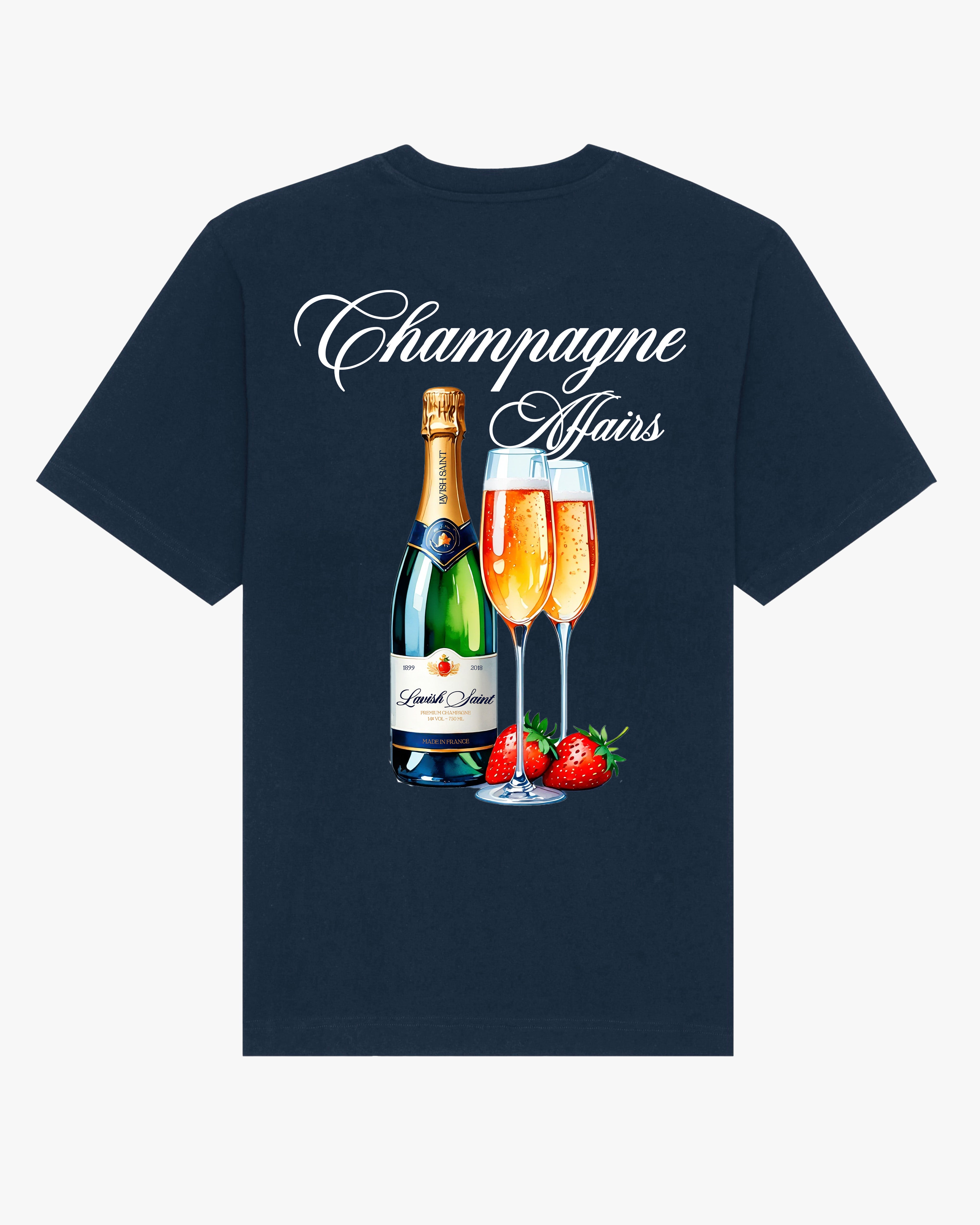 CHAMPAGNE AFFAIRS TEE - NAVY