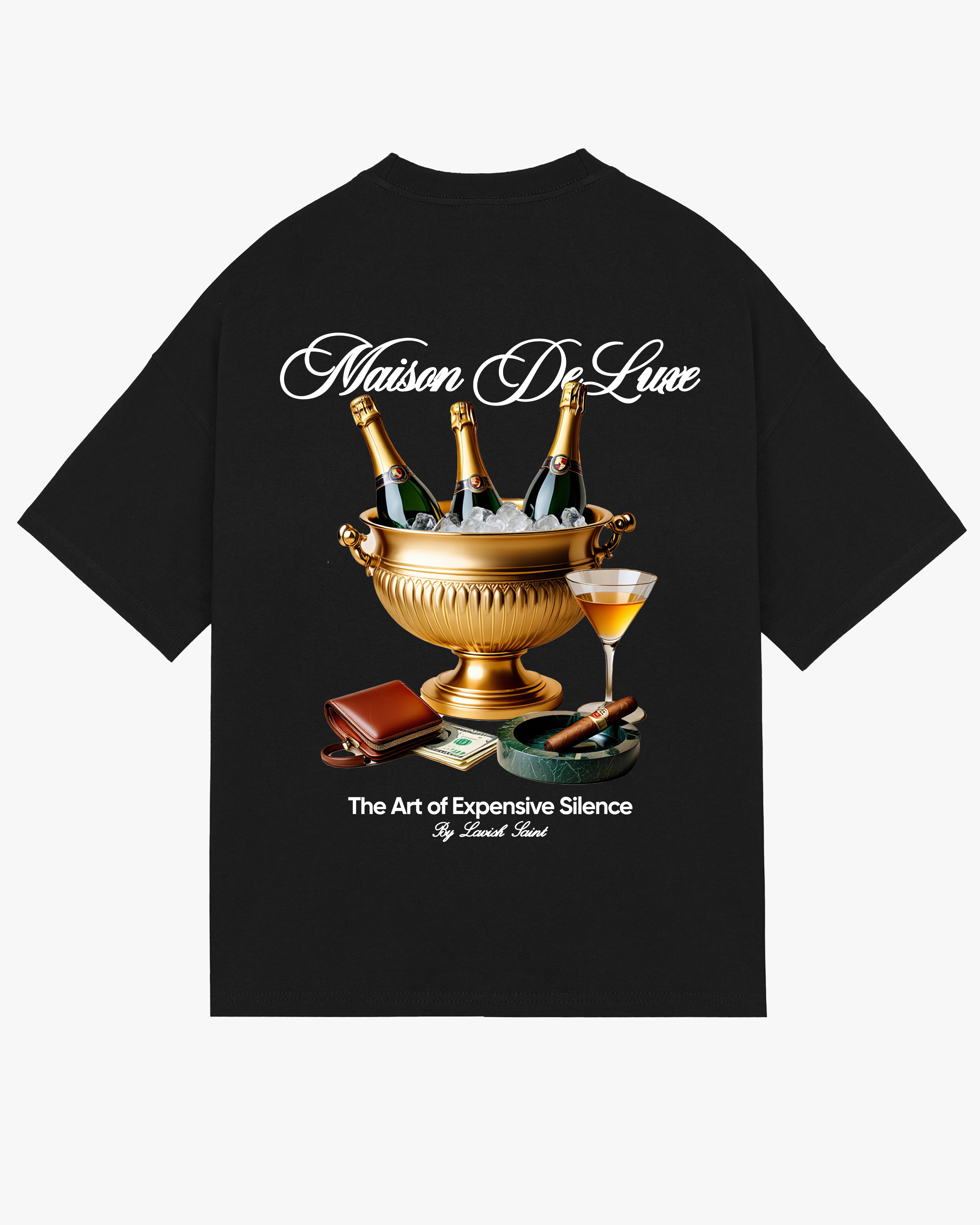 MAISON DE LUXE OVERSIZED TEE - BLACK