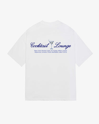 Cocktail Lounge T-shirt - White – Lavish Saint