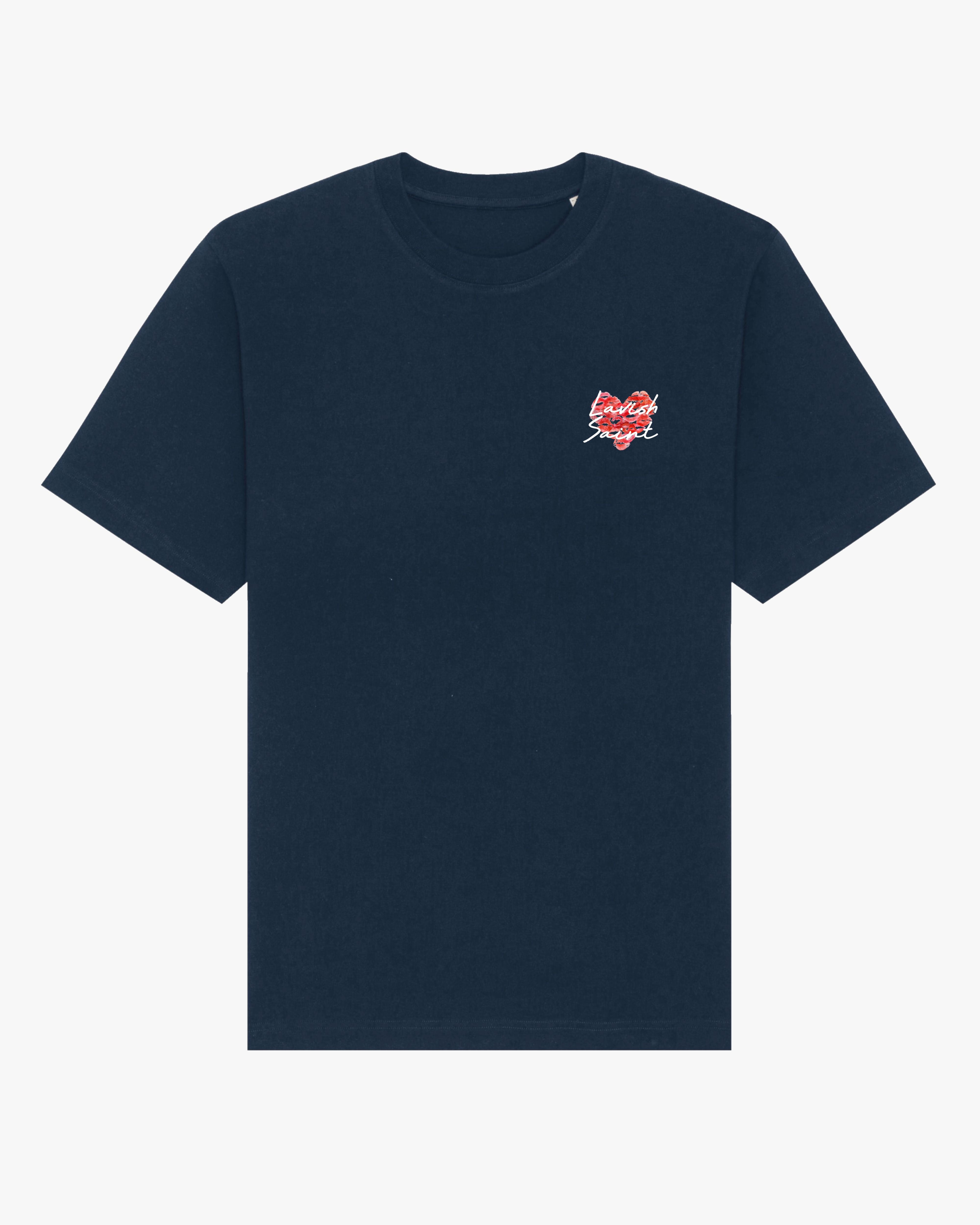 KISSES TEE - NAVY