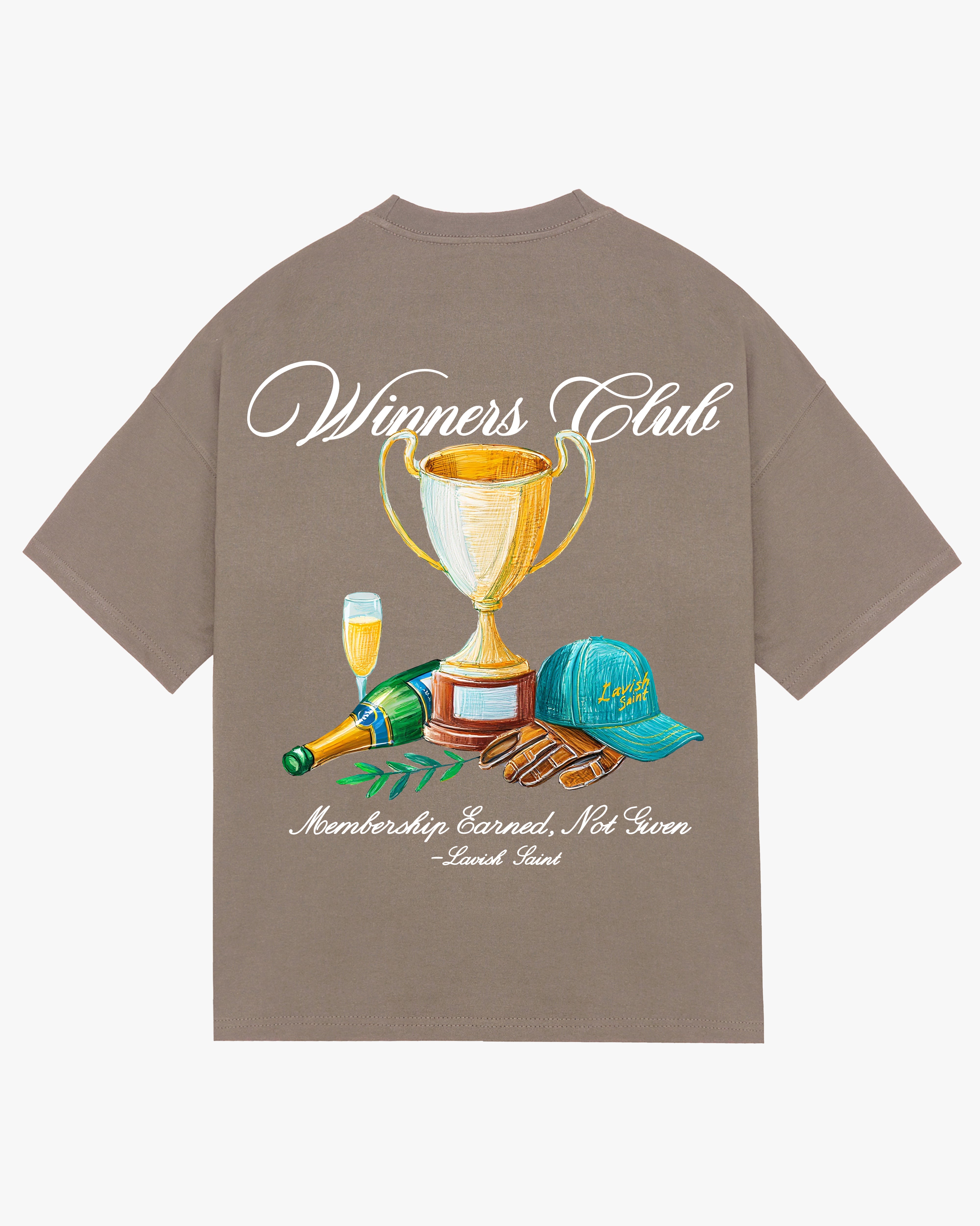 WINNERS CLUB OVERSIZED TEE - AMERICANO