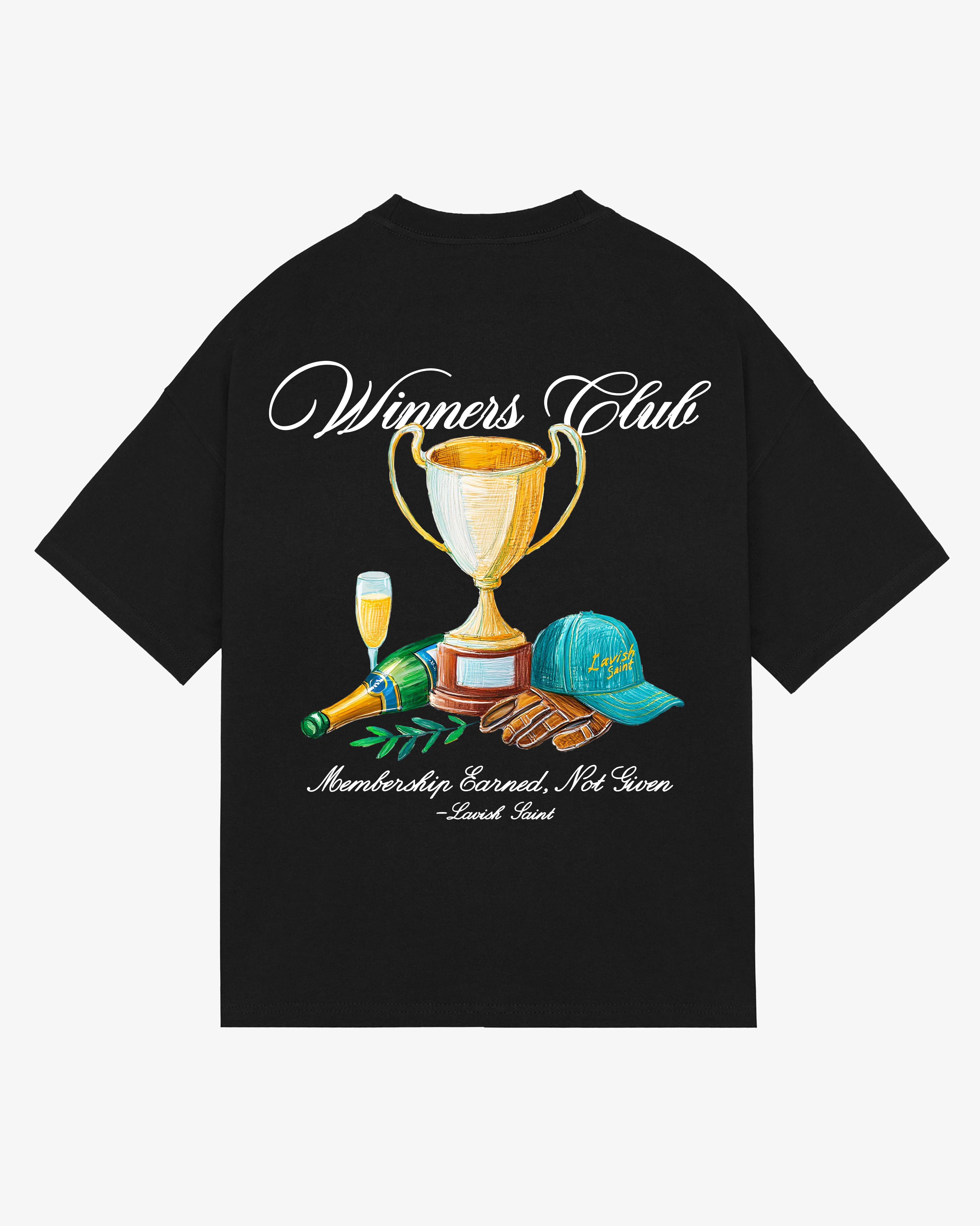 WINNERS CLUB OVERSIZED TEE - BLACK