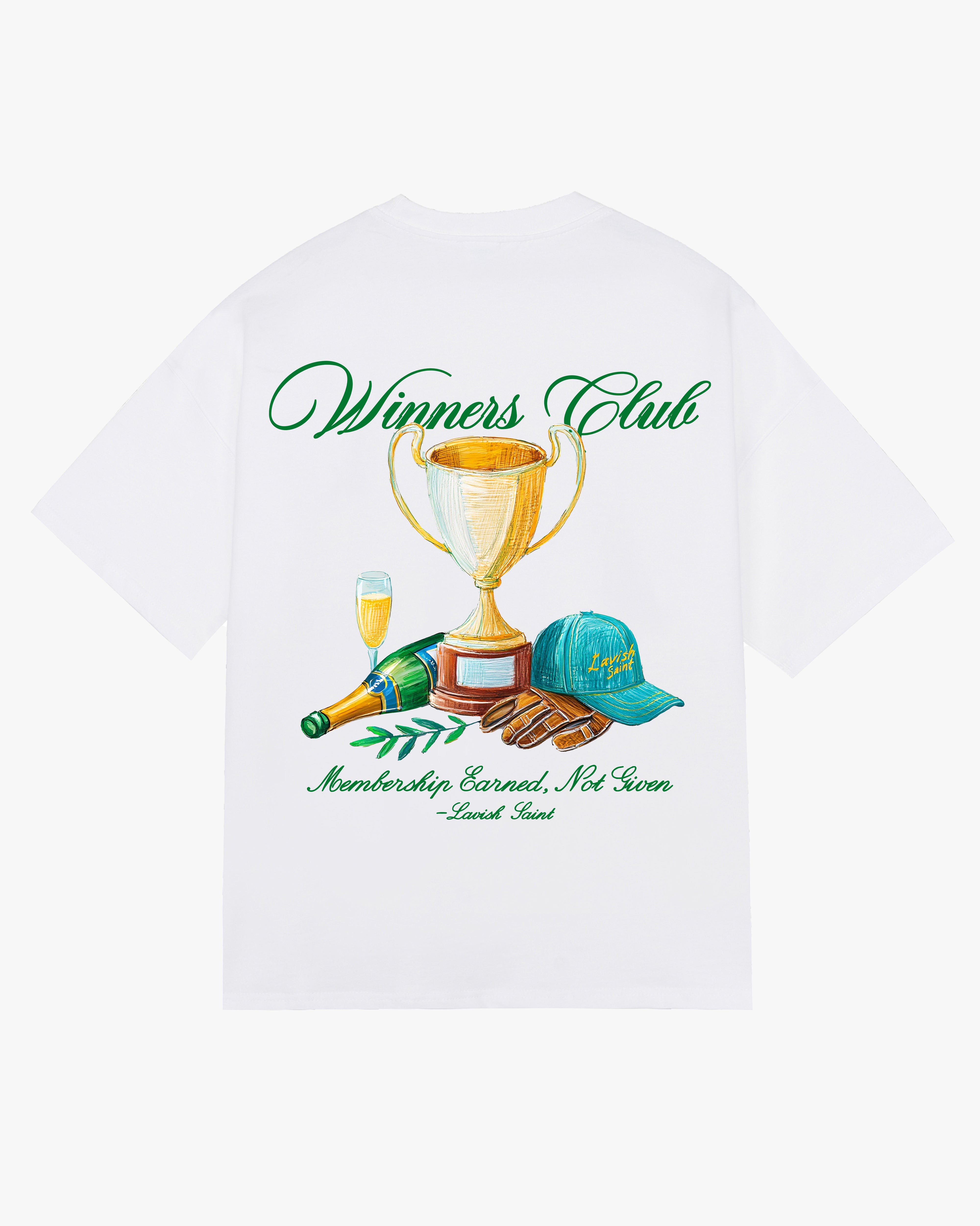 WINNERS CLUB OVERSIZED TEE - WHITE